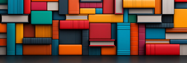 Poster - An engaging design featuring various books stacked together, conveying the themes of intellectual
