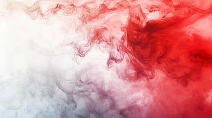 Aufkleber - Abstract red and white smoke swirls.
