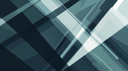 Aufkleber - Abstract geometric background with overlapping teal and white shapes.