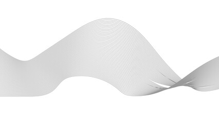 Sticker - wavy line horizontal divider outline minimalist background. abstract wave line. digital frequency eq