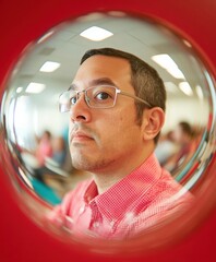 Poster - Immersive Tech Learning Gen Z Professional Mastering Digital Skills Through Innovative Fisheye Lens Training Experience in Modern Community Center