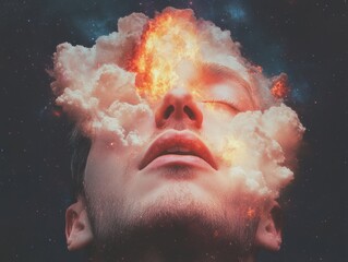 Poster - Neurodivergent Emotional Intelligence Surreal Mindfulness Experience with Cosmic Consciousness - Transformative Mental Health Visualization for Gen Z Wellness Insights