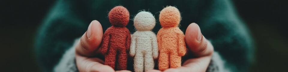 Aufkleber - Diversity and Inclusion Visual Metaphor Textured Clay Figurines Representing Multicultural Unity in Contemporary Corporate Branding Strategy