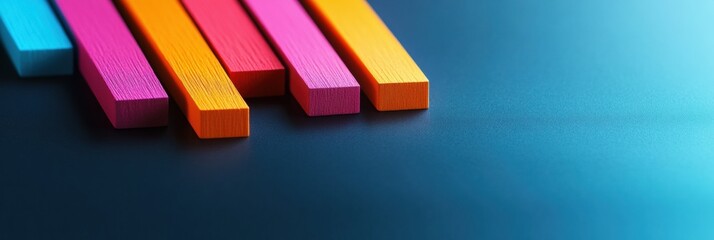 Aufkleber - Vibrant Data Visualization Ascending Gradient Bar Chart Illustrating Market Growth, Performance Analytics, and Strategic Business Intelligence for Digital Transformation