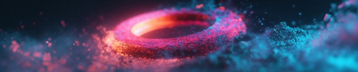 Aufkleber - Quantum Cosmos Immersive Digital Art of Celestial Energy Flow, Cutting-Edge Visualization Exploring Cosmic Dynamics and Technological Imagination
