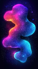Wall Mural - a colorful and flowing abstract design with sparkling star particles