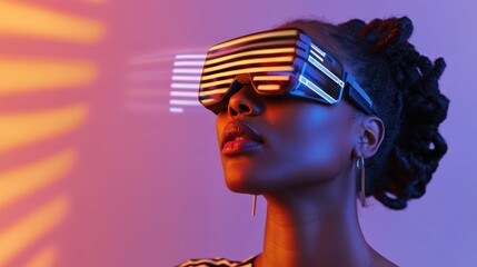 Aufkleber - Future-Forward Digital Immersion High-Performance AR Wearable Technology Showcasing Next-Gen Experiential Design for Creative Professionals and Innovation Leaders