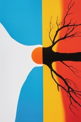 Poster - Minimalist Neuroplasticity Concept Vibrant Abstract Brain Connectivity Visualization for Mental Health Innovation and Cognitive Performance Optimization