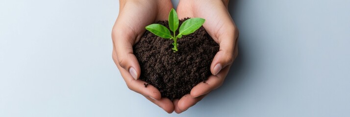 Poster - Eco-Conscious Regenerative Futures Nurturing Global Sustainability through Mindful Hands, Green Growth and Climate Resilience Imagery for Environmental Campaigns