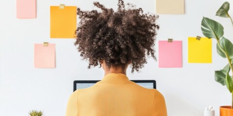 Aufkleber - Vibrant Digital Workflow Visualization Gen Z Content Creator Mastering Strategic Planning with Minimalist Color-Coded Productivity in Modern Creative Workspace