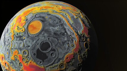 Poster - This Excavation activities are underway on an asteroid to extract and refine valuable regolith material.