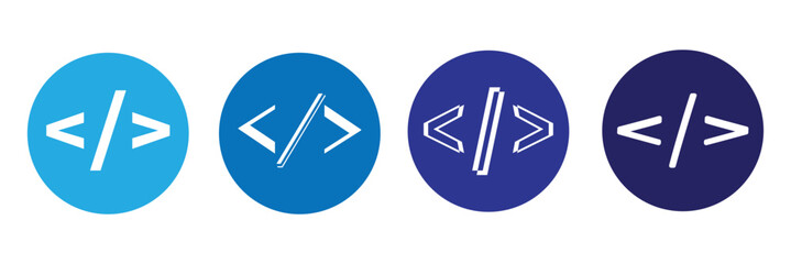 Code icon. Code html signs. Program coding icons. Coding sign. Stock vector illustration.