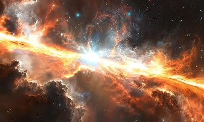 Wall Mural - a cosmic bridge between two galaxies