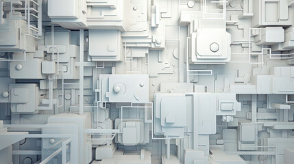 Wall Mural - background with metallic panels texture, wires and circuit. spaceship hull wall technology backgroun