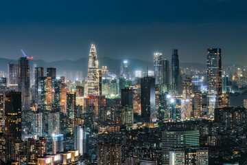  Dazzling Nightscape of a Modern Urban Skyline