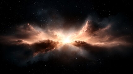 Wall Mural - Cosmic explosion outer space digital art infinite universe celestial view galactic phenomenon
