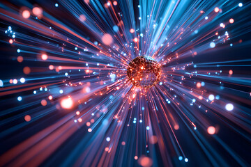 Wall Mural - detailed scientific diagram of higgs boson particle interactions