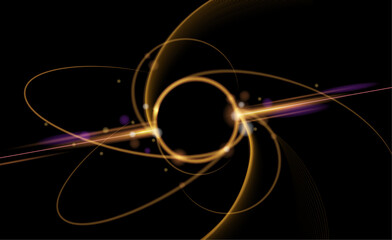 Fototapete - Vector abstract light gold effect, flow line, motion pattern and golden gradient color for luxury wallpaper, template banner, futuristic background. Illustration modern graphic design with space