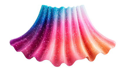 Wall Mural - Colorful wave with glitter effect, gradient from blue to orange, cut out transparent