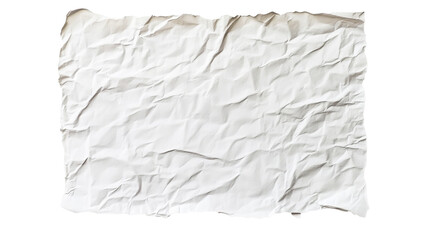 Wall Mural - white crumpled paper texture design element , cut out transparent