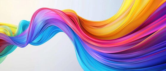 Wall Mural - abstract colorful dynamic backgrounds with 3d twisted ribbons vibrant banner design creative adverti