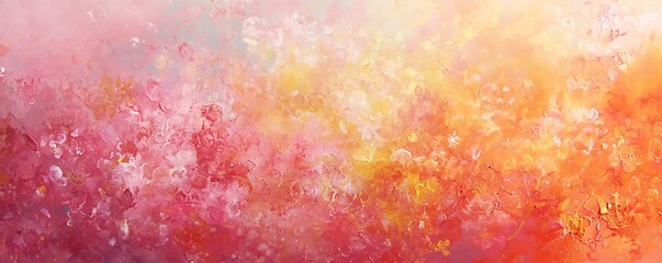 Poster - Abstract painting background in warm pink and orange colors