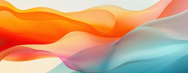Wall Mural - abstract white backgrounds effect colorful orange blue red purple violet waves curved shapes represe