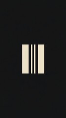 Poster - Minimalist dark background with beige stripes creating illusion of depth