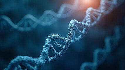 Abstract Depiction Of A DNA Strand Helix Structure