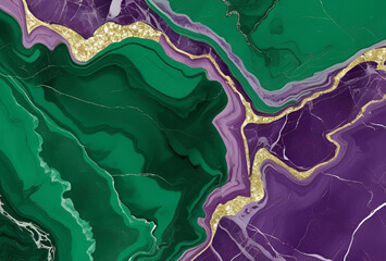 Wall Mural - abstract background of green fabric