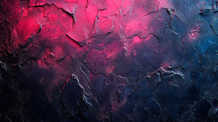 Wall Mural - wall with a blue and red background. the blue background is a deep blue color and the red background