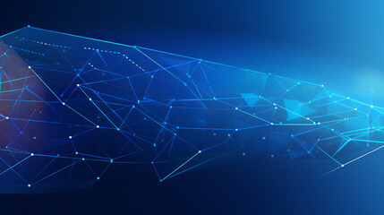 Poster -  A minimalistic banner design for a tech-focused digital theme, featuring a gradient blue background, perfect for corporate wallpapers, banners, and presentations.