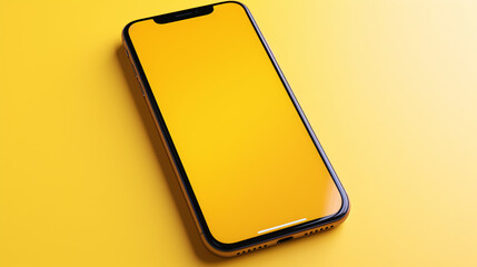 Poster - A smooth, solid, bright yellow background with no texture, perfect for smartphone backgrounds and designs.

