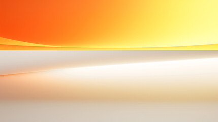 Leinwandbilder - A white sheet of paper with orange and yellow gradient, featuring a wavy curve background.


