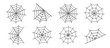 © stoker - Spider icon set. spider web for Halloween. Outline set of spider vector icons for web design. Vector illustration