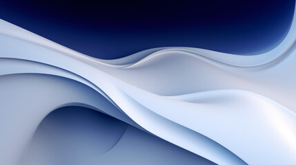 Fototapete - Abstract 3D-rendered white background with soft lighting and shadows, ideal for web technology display banners.