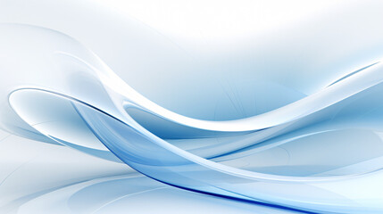 Leinwandbilder - A smooth and serene abstract design featuring a white background with a calming blue and white gradient.