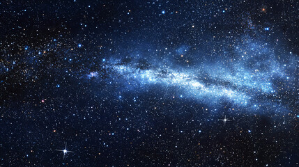 Wall Mural - a stunning dark blue galaxy filled with mysteries and cosmic wonders capturing the depths of space a