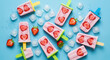 © zainab - Strawberry Ice Pops: Refreshing Summer Treat