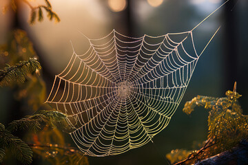 spider web in the morning, ai
