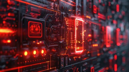 abstract of digital shape or line and technological cyber style particle design connect in surreal e