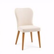 © extra - Cream Upholstered Chair with Wooden Legs