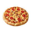 © GMeta - Delicious pepperoni and sausage pizza bubbling cheese on a fluffy crust sizzling hot and ready to serve