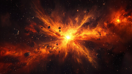 space nebula background with stars and galaxies