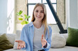 © Valerii Honcharuk - Web camera view of teenage girl talking looking in camera, online meeting, video call