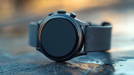 Stylish smart timepiece modern technology wearable device time display