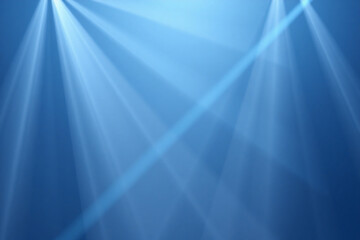 Wall Mural - bright blue beams of light cascade down a dark blue backdrop, creating a stage-like ambiance. the lu