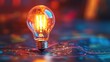 © Sampao - Conceptual image of a light bulb glowing over an abstract business innovation roadmap.