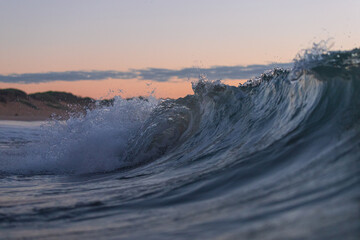 Canvas Print - Close-up view of breaking wave.