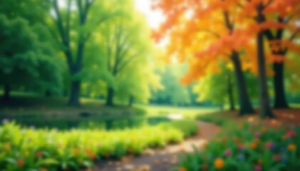 Abstract blurred nature scene, perfect for website backgrounds, field, image, backdrop
